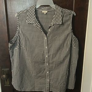 Talbots sleeveless gingham women’s blouse
